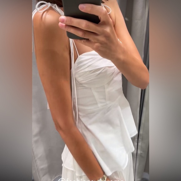 🦋 Bloggers Favorite 🦋 Zara ZW Collection Corset Bustier Top Size L - Picture 7 of 16